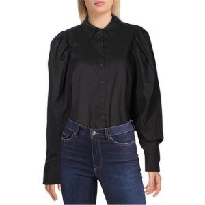 Danielle Bernstein Puff Sleeve Bodysuit Sz XL